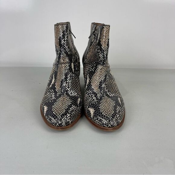 Madewell Snakeskin Print Leather Rosie Ankle Boots Women's Size 7.5 - Picture 7 of 9
